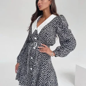 Robe Chemise à Col Claudine