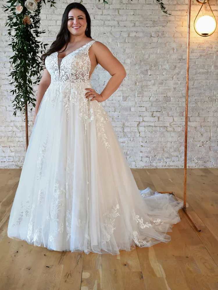 Robe de Mariée Empire Grande Taille – Image 6