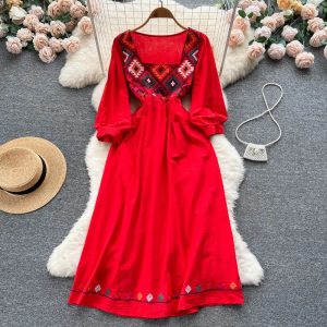 Robe Kabyle Rouge en Coton