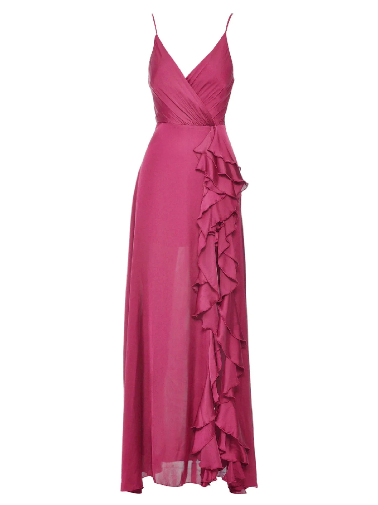 Robe de Demoiselle d’Honneur Rose Fuchsia – Image 3