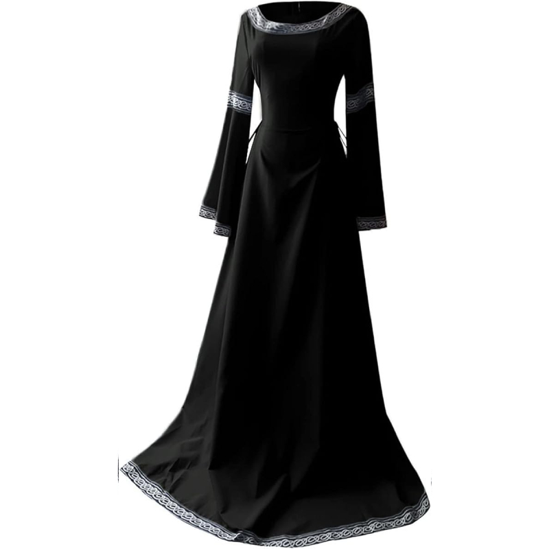 Robe Médiévale Noire – Image 3