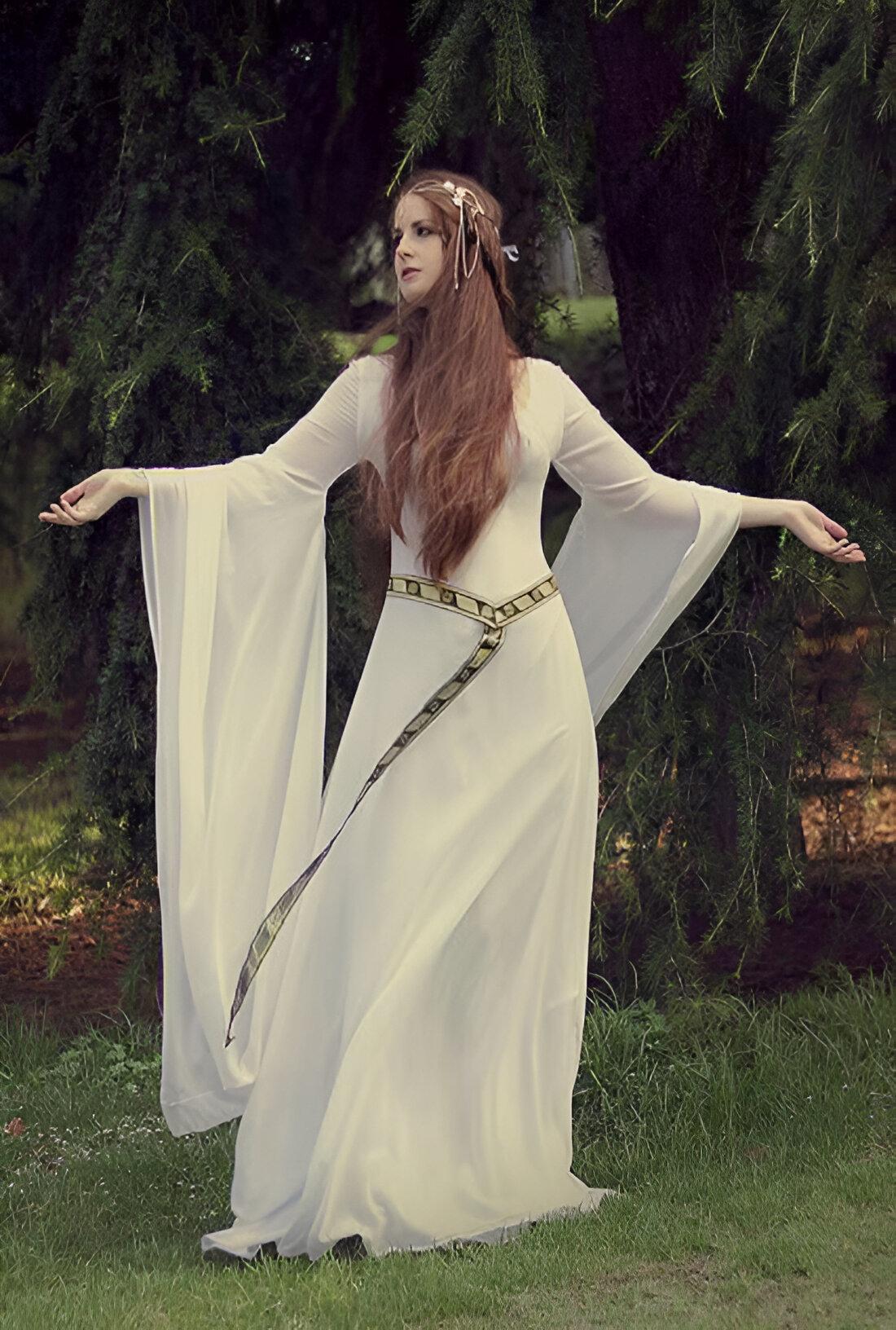Robe Médiévale Sorcière Blanche