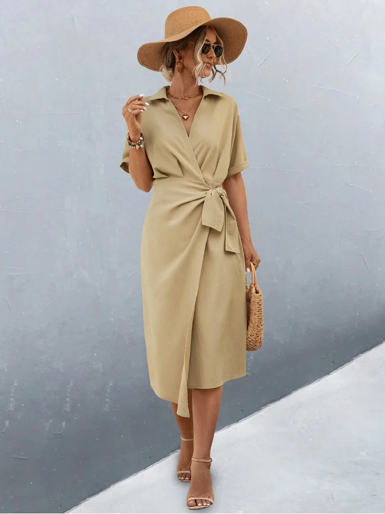 Robe Portefeuille Kaki