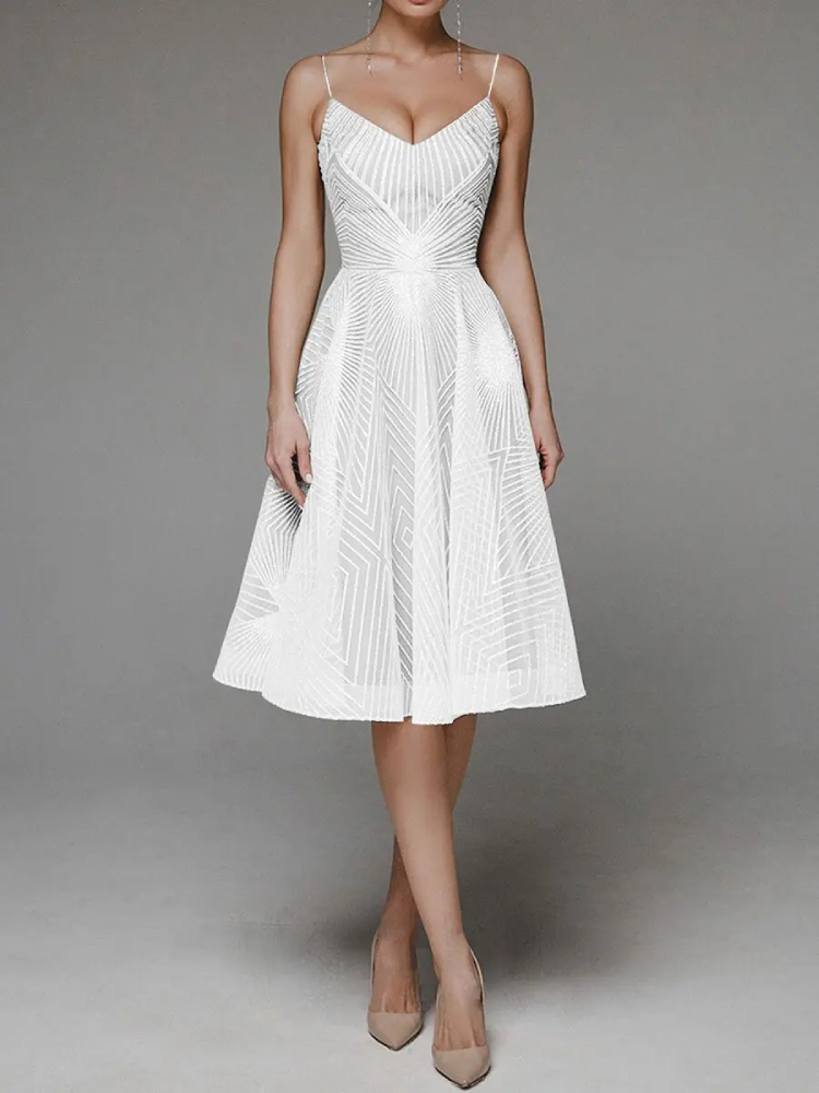 Robe Trapèze Chic pour Mariage