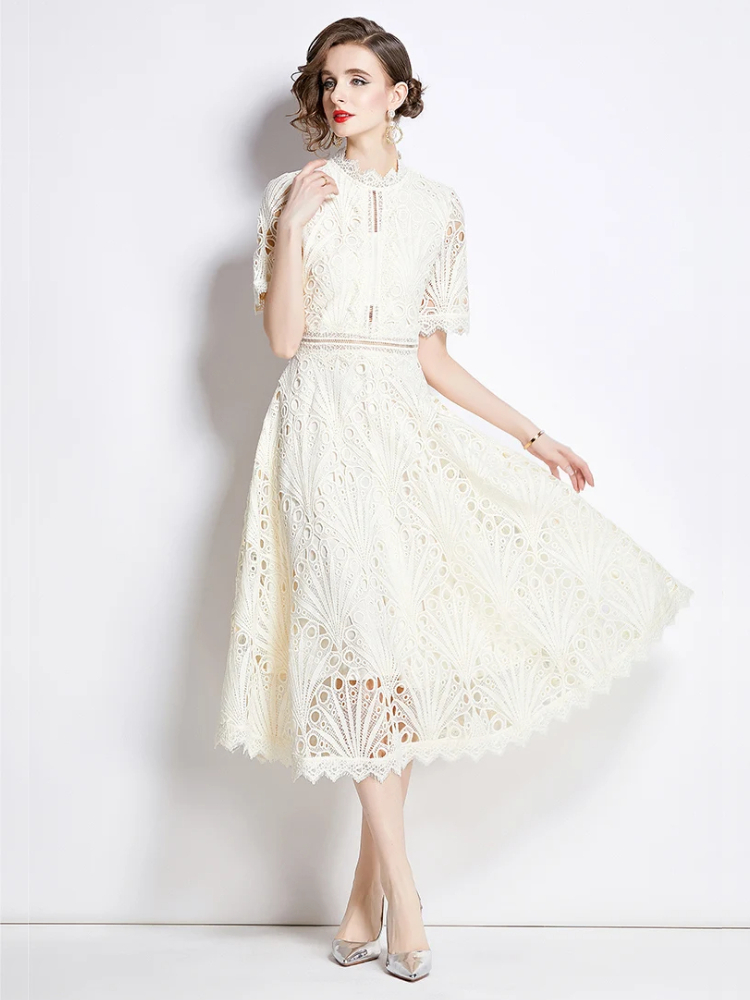 Robe Trapèze Chic en Dentelle
