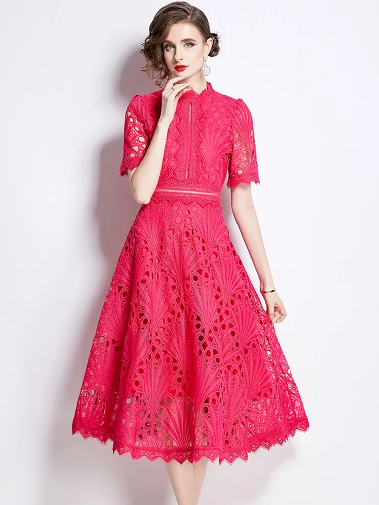 Robe Trapèze Chic en Dentelle – Image 9