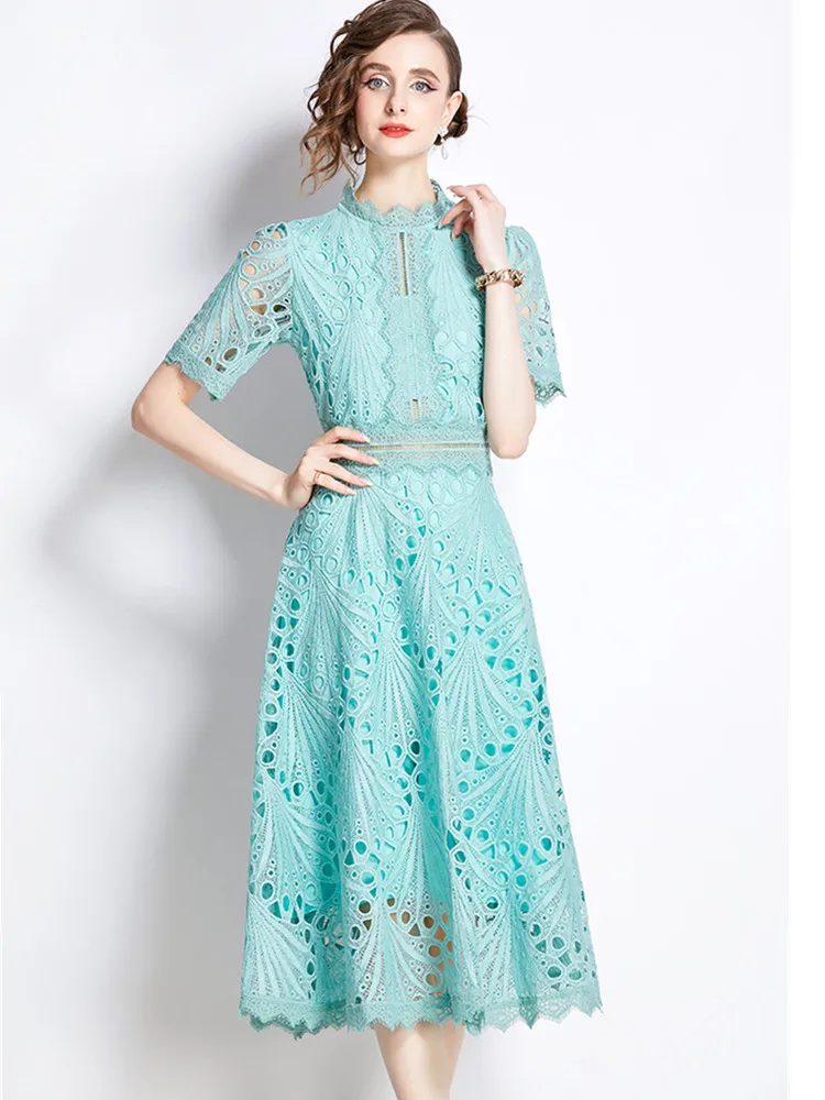 Robe Trapèze Chic en Dentelle – Image 8