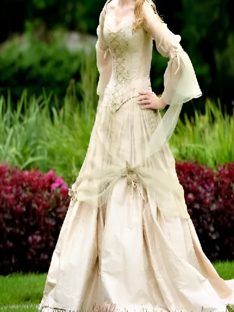 Robe de Mariée Médiévale Rétro