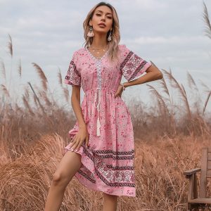 Robe Bohème Chic Mi-longue