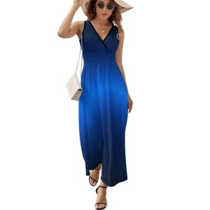 Robe bleu electrique longue
