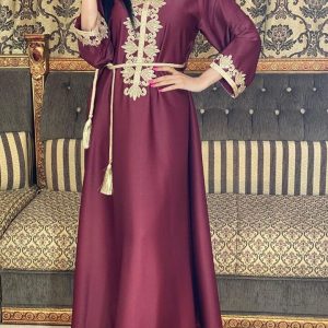 Robe Kabyle Marron et Dorée