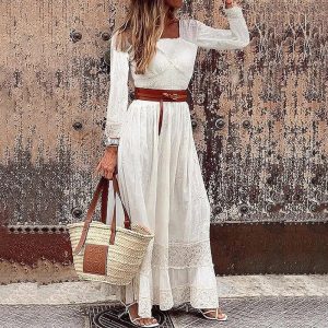 Robe Longue Hippie Bohème Blanche