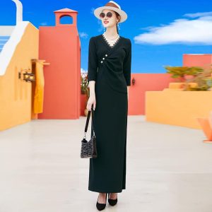 Robe Droite Longue Noire