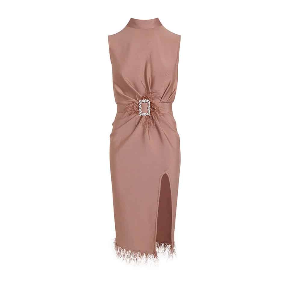 Robe Col Montant Sans Manche