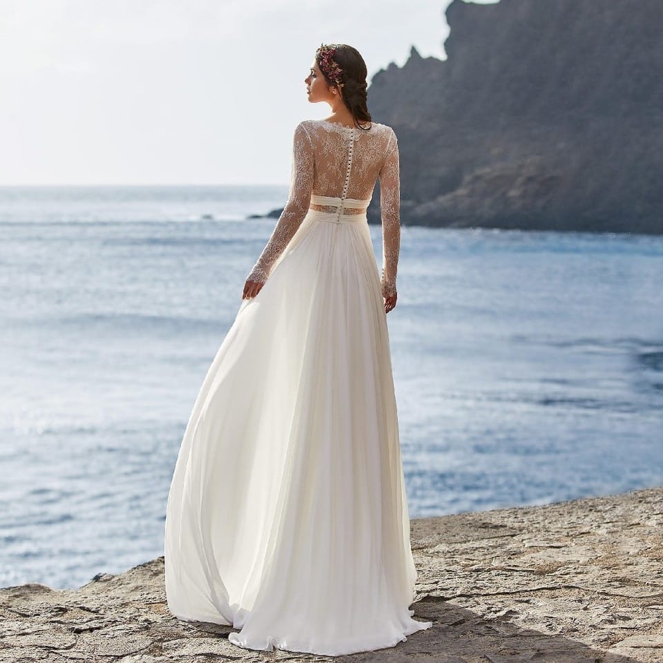 Robe de mariée bohème chic champêtre