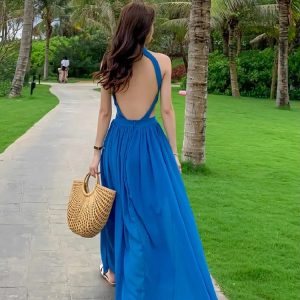 Robe de Cocktail Bleu Canard