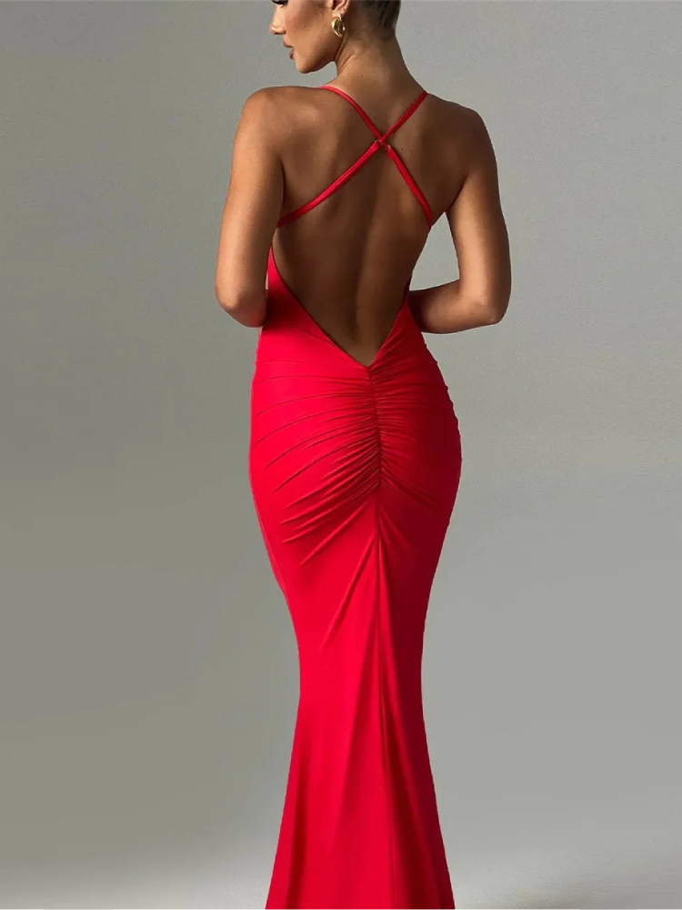 Robe Sirène Rouge Sexy – Image 4