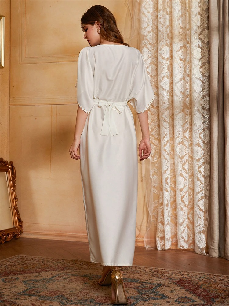 Robe Kabyle Blanche Élégante – Image 3