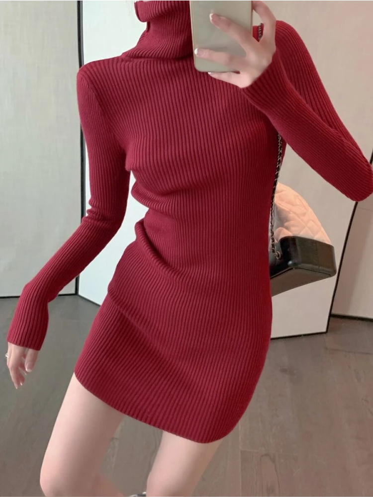 Robe Pull Rouge Sexy – Image 3