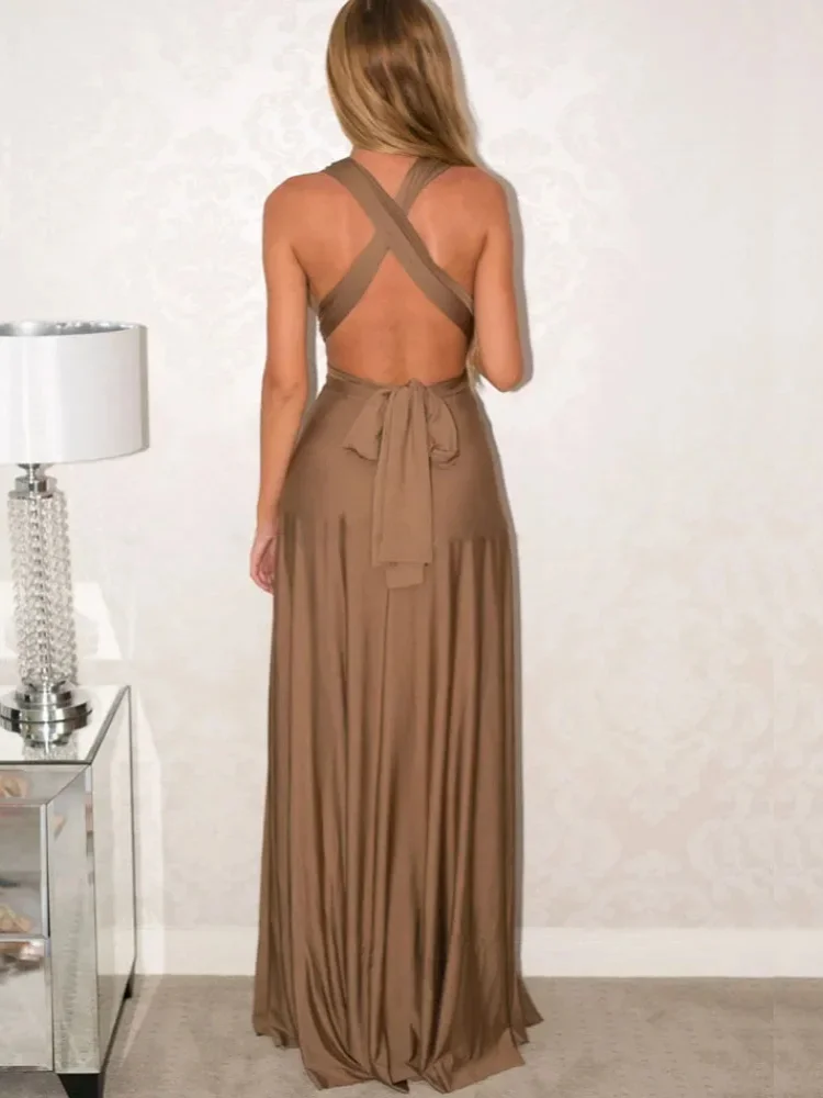 Robe de Demoiselle d’Honneur Kaki – Image 3
