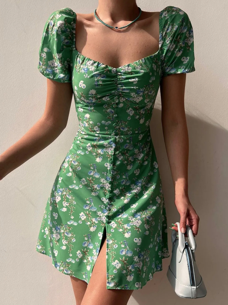 Robe Imprimée Courte pour l&rsquo;Été