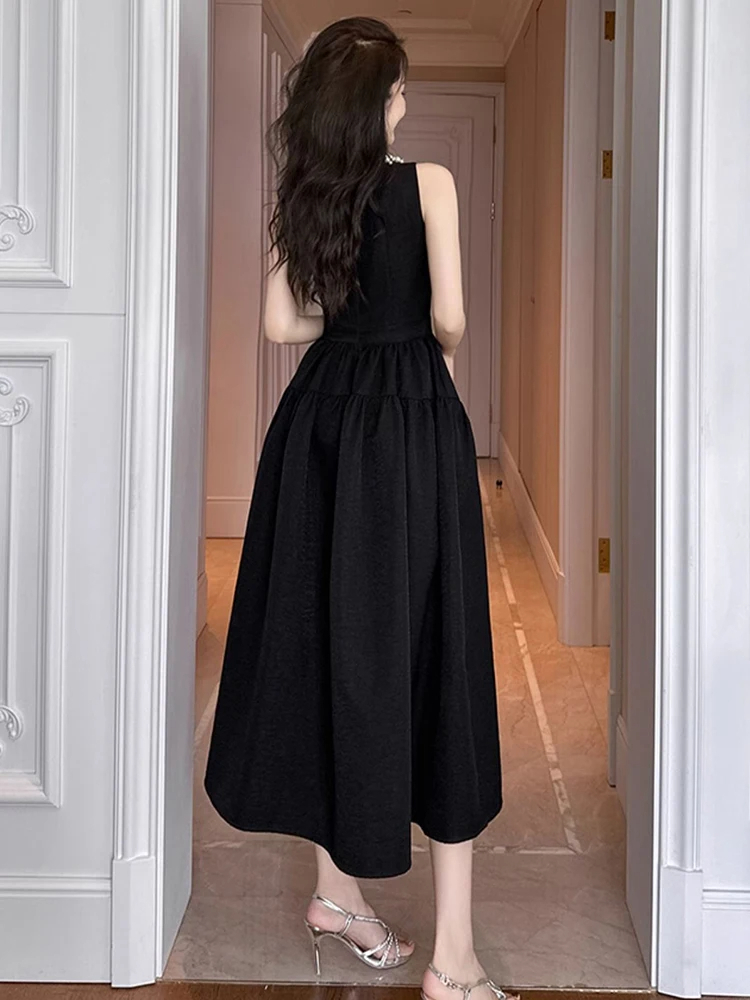 Robe Trapèze Noire Longue