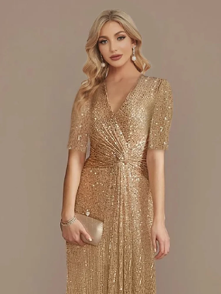 Robe Champagne à Paillettes