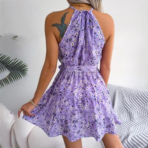 Robe Trapèze Dos Nu Fleurie