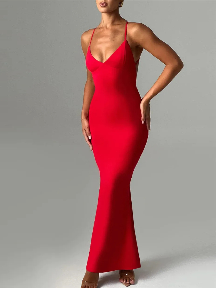 Robe Sirène Rouge Sexy – Image 3