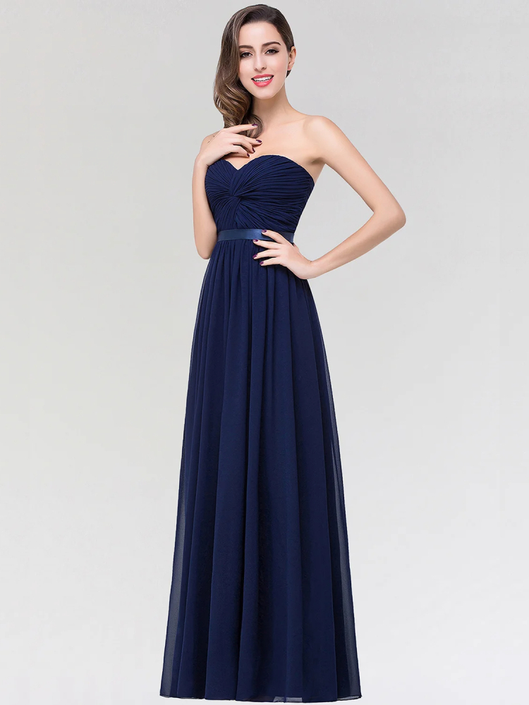 Robe Longue Bleu Marine pour Cérémonie