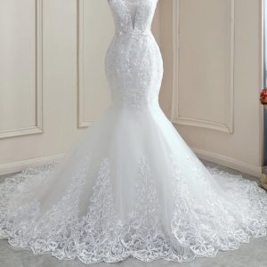 Robe de Mariée Sirene avec Traine