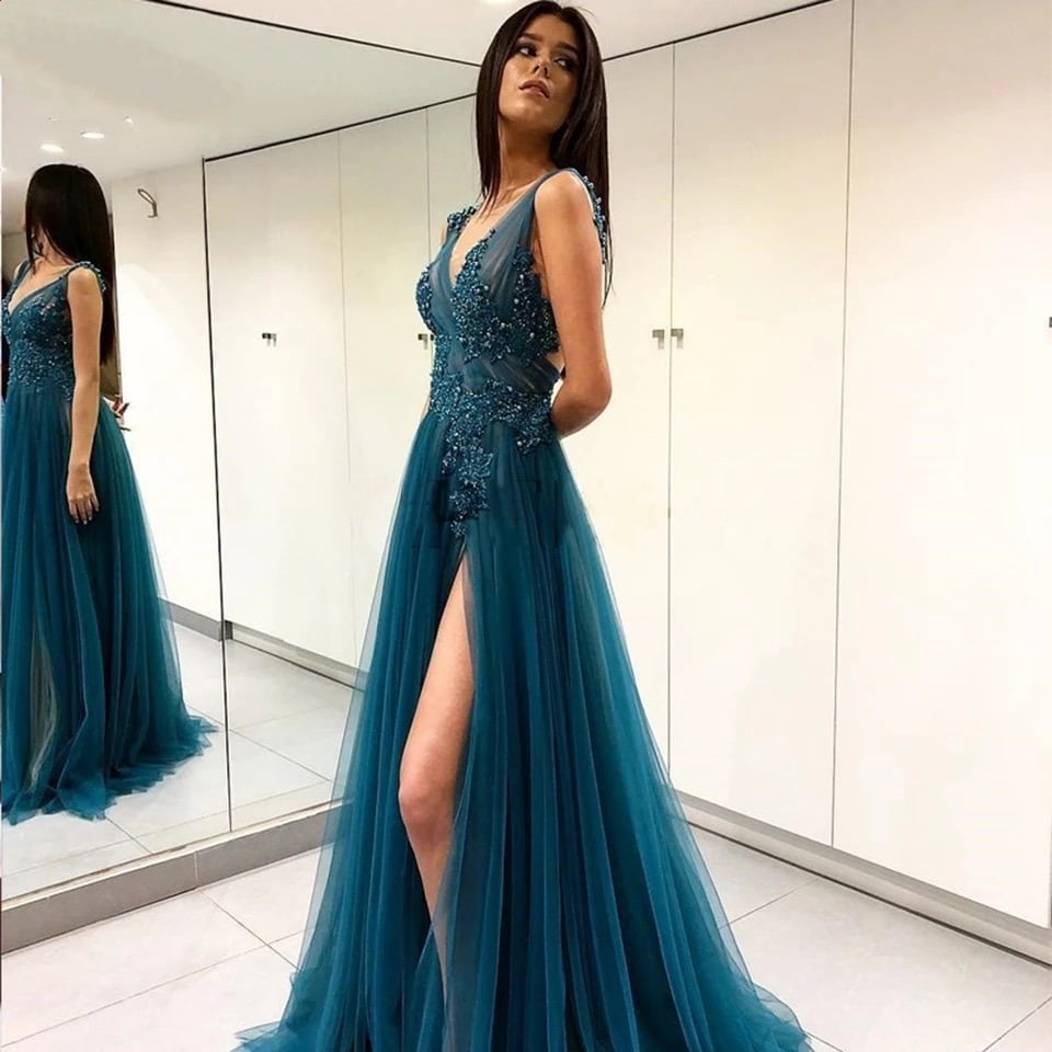 Robe Bleu Canard Mariage – Image 3
