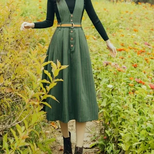 Robe Chasuble d&rsquo;Hiver pour Femme Verte