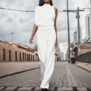 Robe Combinaison Asymétrique Chic