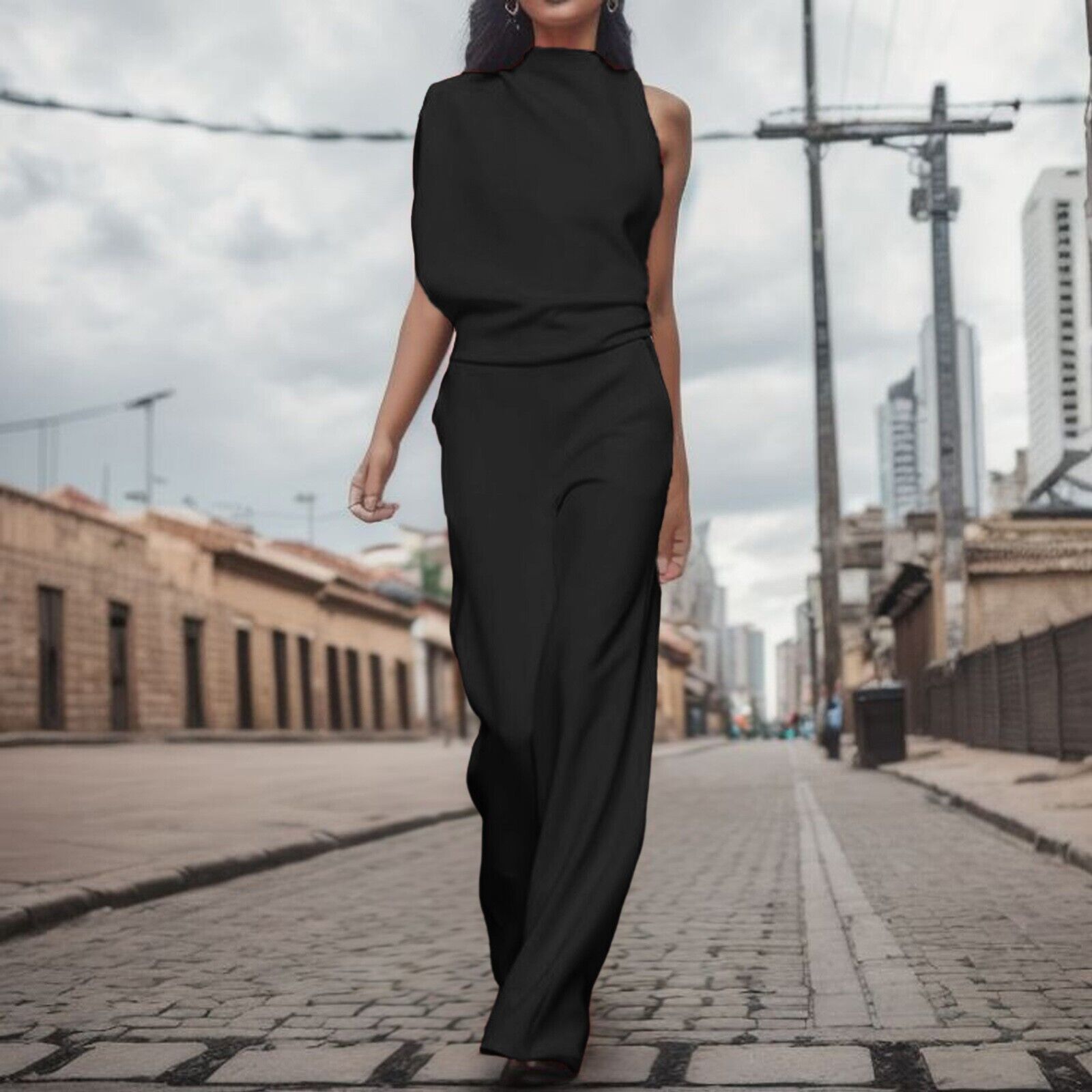 Robe Combinaison Asymétrique Chic