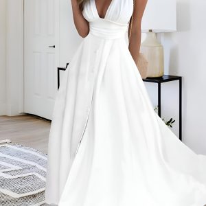 Robe Empire Blanche Élégante