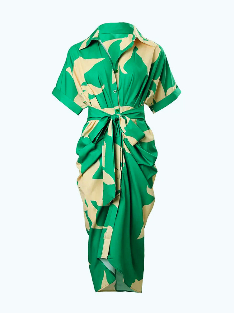 Robe Imprimée Verte – Image 4