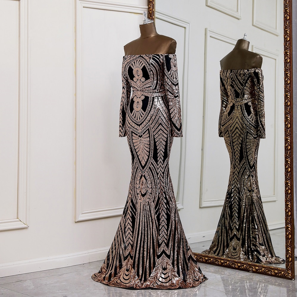 Robe Sirène de Soirée Élégante à Paillettes – Image 3