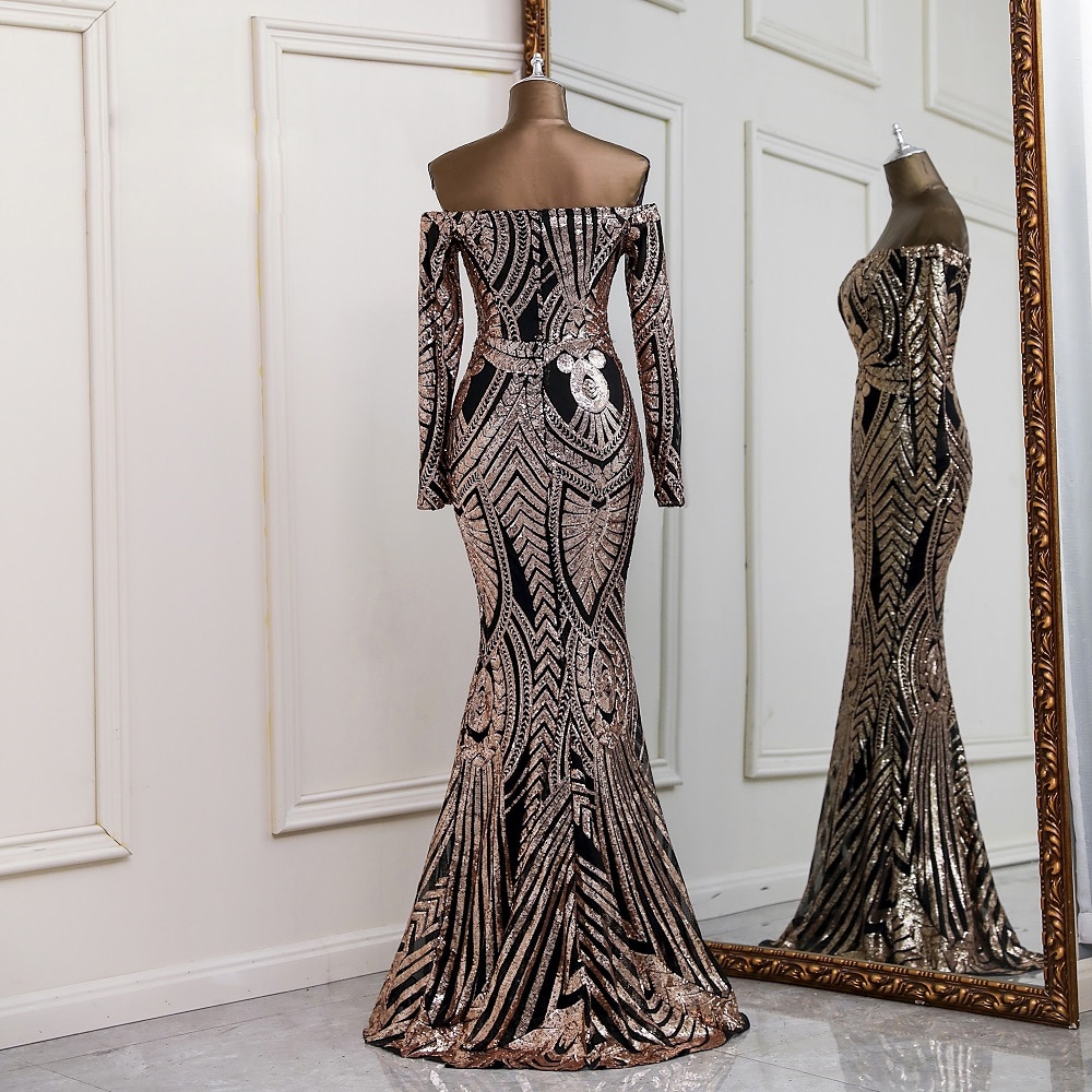 Robe Sirène de Soirée Élégante à Paillettes – Image 5