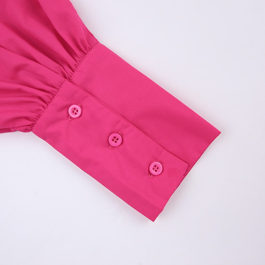 Robe Trapèze à Volants Rose – Image 9